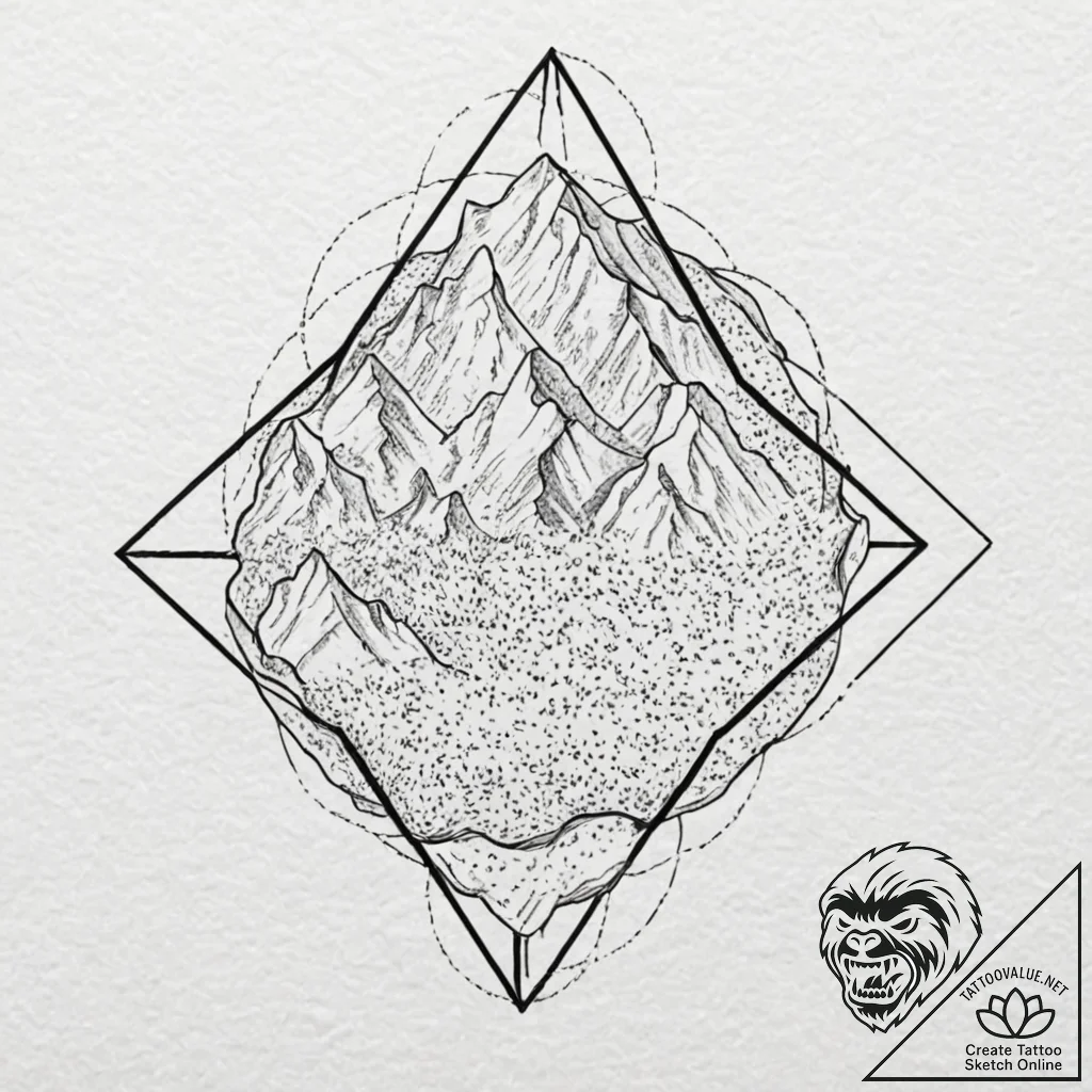 Tattoo design an abstract pattern resembling... - tattoo sketch (№1752793054_0, 17.07.2025 22:57) — tattoovalue.net