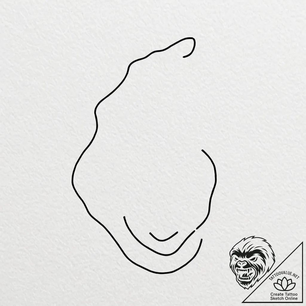 A minimalist tattoo of keyser söze's limp, ju... - tattoo sketch (№1752793607_0, 17.07.2025 23:06) — tattoovalue.net