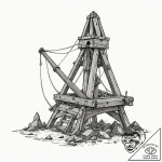 Tattoo sketch a medieval trebuchet or catapul… – tattoo sketch (№1752793688_0, 17.07.2025 23:08) — tattoovalue.net