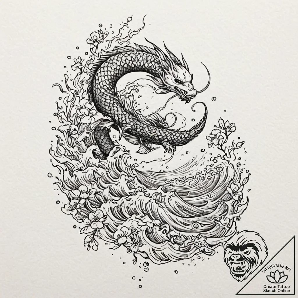 The eerie beauty of a shipwreck visible just... - tattoo sketch (№1752793846_0, 17.07.2025 23:10) — tattoovalue.net