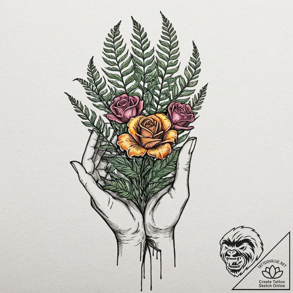 A minimalist tattoo of a hand holding a glowi... - tattoo sketch (№1752794005_0, 17.07.2025 23:13) — tattoovalue.net