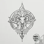 Tattoo sketch a zodiac glyph made of a specif… – tattoo sketch (№1752794722_0, 17.07.2025 23:25) — tattoovalue.net
