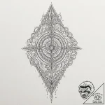 Spear, ink illustration for tattoo, on a clea… – tattoo sketch (№1752794883_0, 17.07.2025 23:28) — tattoovalue.net