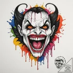 A graphic novel portrait of a beautiful but d… – tattoo sketch (№1752795123_0, 17.07.2025 23:32) — tattoovalue.net