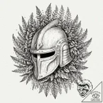 A tattoo design of a slavic warrior’s helmet… – tattoo sketch (№1752796567_0, 17.07.2025 23:56) — tattoovalue.net