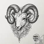 Tattoo sketch an aries ram’s horn subtly curv… – tattoo sketch (№1752797040_0, 18.07.2025 00:04) — tattoovalue.net