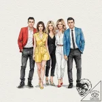 A watercolor sketch of the main characters fr… – tattoo sketch (№1752831968_0, 18.07.2025 09:46) — tattoovalue.net