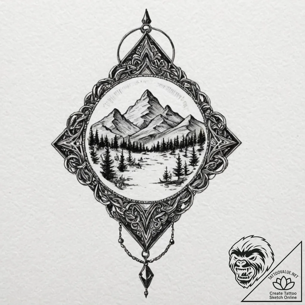 Tattoo design a small, personal talisman or a... - tattoo sketch (№1752832536_0, 18.07.2025 09:55) — tattoovalue.net