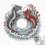 A watercolor tattoo of the bifrost bridge, a… – tattoo sketch (№1752836071_0, 18.07.2025 10:54) — tattoovalue.net