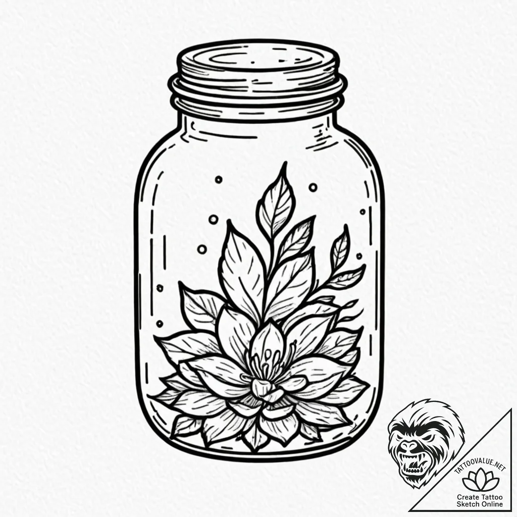 Tattoo design a 'memory capsule' design, perh... - tattoo sketch (№1752836844_0, 18.07.2025 11:07) — tattoovalue.net