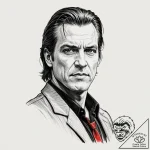 A graphic novel portrait of randall flagg, th… – tattoo sketch (№1752836922_0, 18.07.2025 11:08) — tattoovalue.net