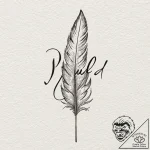 Tattoo design a word like “wild” or “free” wi… – tattoo sketch (№1752836999_0, 18.07.2025 11:09) — tattoovalue.net