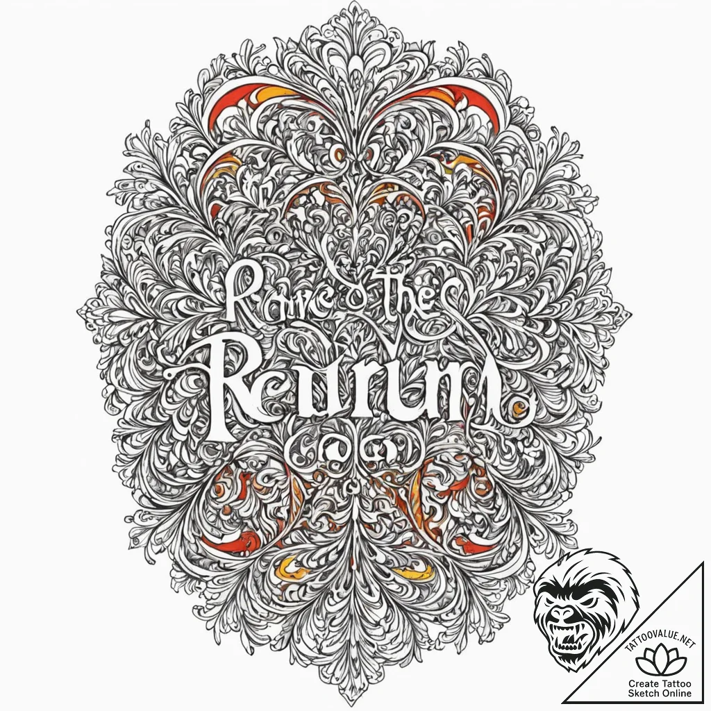 A sketch of the phrase "redrum" written on a... - tattoo sketch (№1752837232_0, 18.07.2025 11:13) — tattoovalue.net