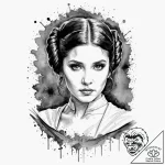 Chicano style portrait of a beautiful, tattoo… – tattoo sketch (№1752839585_0, 18.07.2025 11:53) — tattoovalue.net