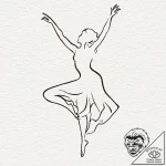 Tattoo sketch a small, graceful dancer’s silh… – tattoo sketch (№1752840173_0, 18.07.2025 12:02) — tattoovalue.net