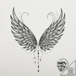 Tattoo design a shoulder blade with a gentle… – tattoo sketch (№1752840254_0, 18.07.2025 12:04) — tattoovalue.net