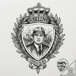 A neo-traditional tattoo of the corleone fami… – tattoo sketch (№1752842060_0, 18.07.2025 12:34) — tattoovalue.net