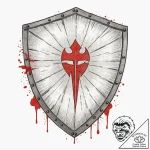 Tattoo sketch a spartan shield with subtle cr… – tattoo sketch (№1752842139_0, 18.07.2025 12:35) — tattoovalue.net