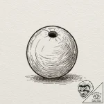 A linework tattoo of the bowling ball and pin… – tattoo sketch (№1752842381_0, 18.07.2025 12:39) — tattoovalue.net
