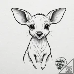 Tattoo design a simple line drawing of a chil… – tattoo sketch (№1752842542_0, 18.07.2025 12:42) — tattoovalue.net