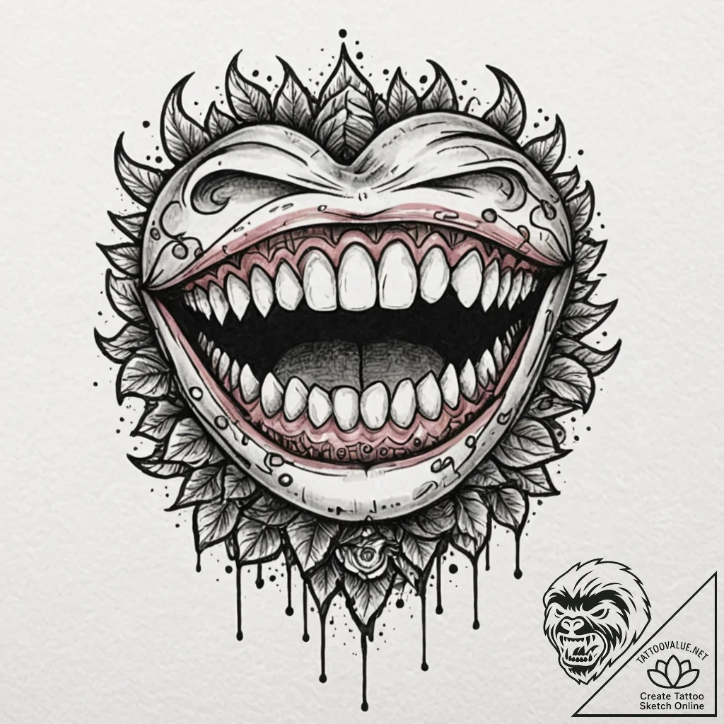Tattoo design a stylized mimic chest with a h... - tattoo sketch (№1752842866_0, 18.07.2025 12:47) — tattoovalue.net