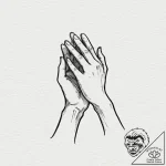 Tattoo design a silhouette of two hands holdi… – tattoo sketch (№1752844804_0, 18.07.2025 13:20) — tattoovalue.net