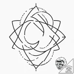 A linework tattoo of the pym particles symbol… – tattoo sketch (№1752844883_0, 18.07.2025 13:21) — tattoovalue.net