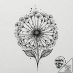 Tattoo design a tiny, ethereal dandelion seed… – tattoo sketch (№1752845120_0, 18.07.2025 13:25) — tattoovalue.net