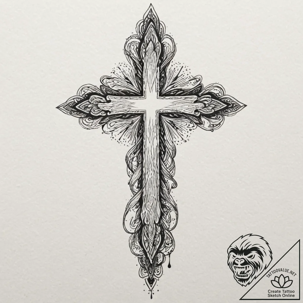Tattoo sketch a subtle gradient from light to... - tattoo sketch (№1752846212_0, 18.07.2025 13:43) — tattoovalue.net