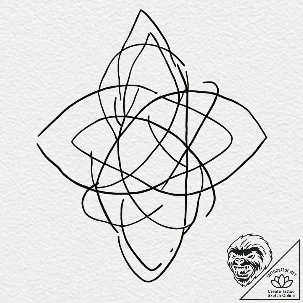 Tattoo sketch an abstract "wall" of interconn... - tattoo sketch (№1752847461_0, 18.07.2025 14:04) — tattoovalue.net
