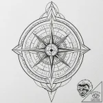 53. tattoo design: a runic compass or a direc… – tattoo sketch (№1752847795_0, 18.07.2025 14:09) — tattoovalue.net