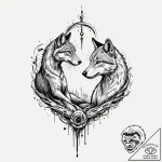 Tattoo sketch a ‘spirit guide’ animal for eac… – tattoo sketch (№1752849232_0, 18.07.2025 14:33) — tattoovalue.net