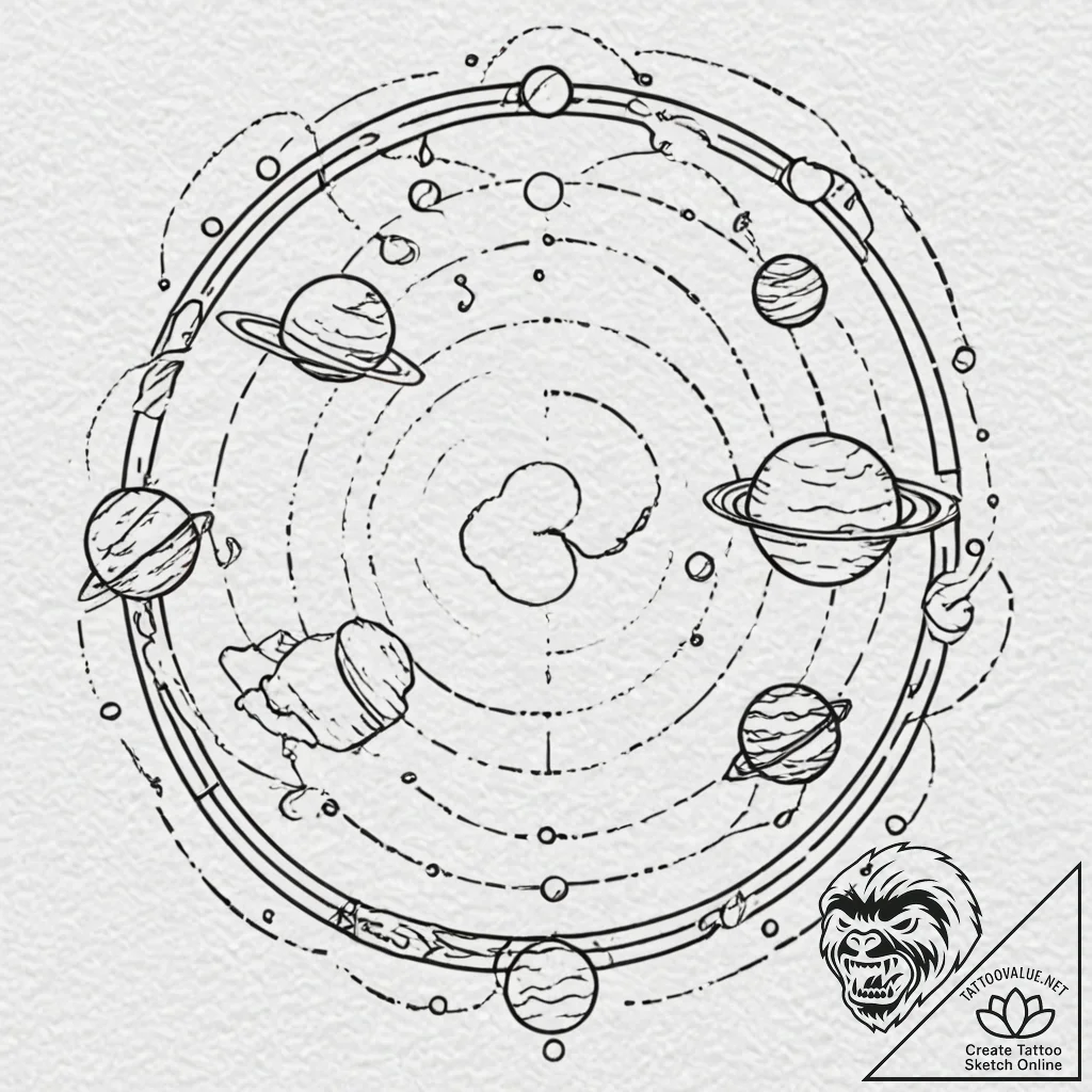 Tattoo sketch a zodiac glyph with its corresp... - tattoo sketch (№1752849742_0, 18.07.2025 14:42) — tattoovalue.net