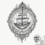 A linework tattoo of the waystar royco logo,,… – tattoo sketch (№1752851792_0, 18.07.2025 15:16) — tattoovalue.net