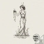 Tattoo sketch aquarius’s water-bearer, pourin… – tattoo sketch (№1752851877_0, 18.07.2025 15:17) — tattoovalue.net