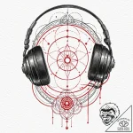 Tattoo design a gaming headset with wires tha… – tattoo sketch (№1752853544_0, 18.07.2025 15:45) — tattoovalue.net