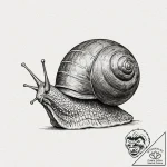 Snail, tattoo sketch design, muted color pale… – tattoo sketch (№1752854230_0, 18.07.2025 15:57) — tattoovalue.net