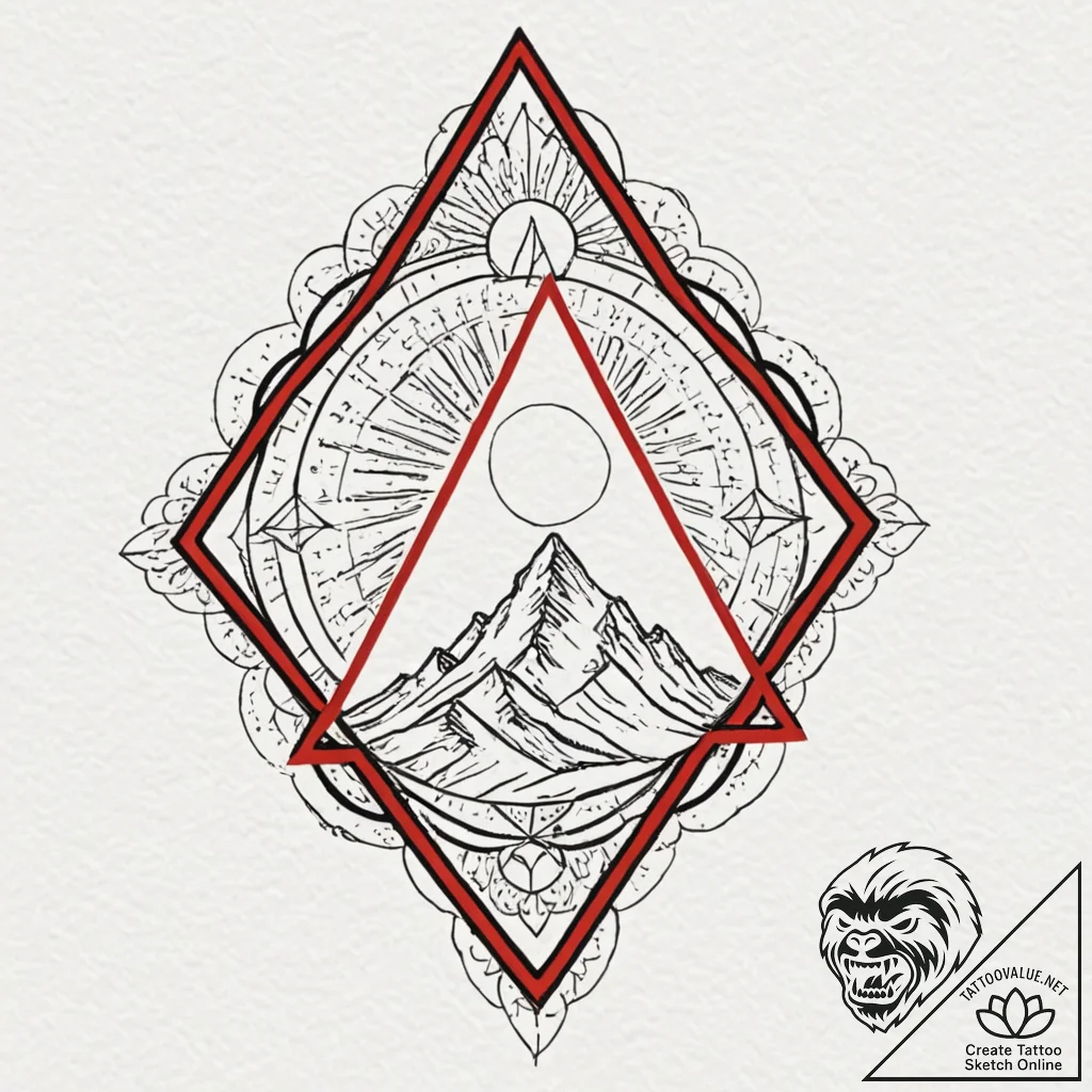 Tattoo design the glyph for capricorn (10th h... - tattoo sketch (№1752854317_0, 18.07.2025 15:58) — tattoovalue.net