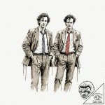 A watercolor tattoo of the main characters fr… – tattoo sketch (№1752854741_0, 18.07.2025 16:05) — tattoovalue.net