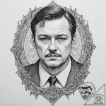 A sketch of the unsettlingly calm serial kill… – tattoo sketch (№1752855422_0, 18.07.2025 16:17) — tattoovalue.net