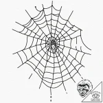 A close-up of a dew-covered spiderweb., tatto… – tattoo sketch (№1752855676_0, 18.07.2025 16:21) — tattoovalue.net