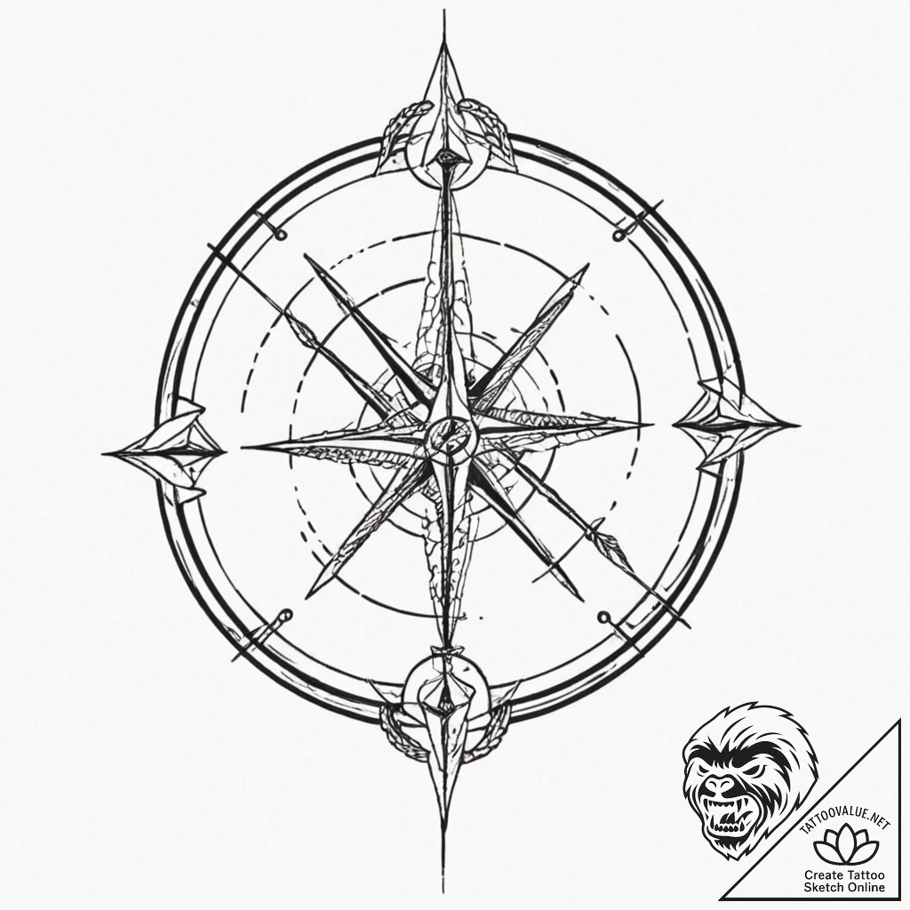 Tattoo sketch a sagittarius archer with a sub... - tattoo sketch (№1752856185_0, 18.07.2025 16:29) — tattoovalue.net