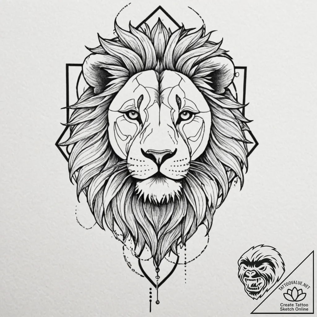 Tattoo sketch a geometric interpretation of a... - tattoo sketch (№1752856356_0, 18.07.2025 16:32) — tattoovalue.net