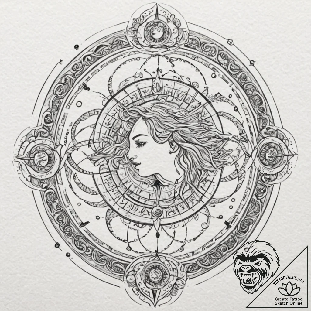 Tattoo design an abstract representation of t... - tattoo sketch (№1752856949_0, 18.07.2025 16:42) — tattoovalue.net