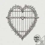 Tattoo sketch a simple, stylized fence or wal… – tattoo sketch (№1752857880_0, 18.07.2025 16:58) — tattoovalue.net