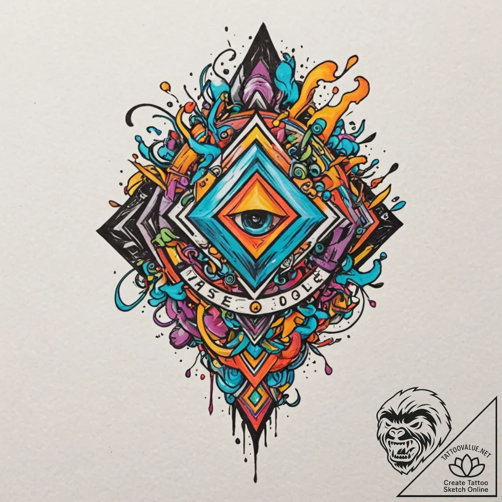 Tattoo design a symbol representing a persona... - tattoo sketch (№1752858848_0, 18.07.2025 17:14) — tattoovalue.net