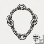 Tattoo sketch a single, unbroken chain link,… – tattoo sketch (№1752858927_0, 18.07.2025 17:15) — tattoovalue.net