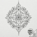A minimalist tattoo design of the lunitsa sym… – tattoo sketch (№1752860030_0, 18.07.2025 17:33) — tattoovalue.net