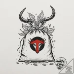 Tattoo design the glyph for taurus (2nd house… – tattoo sketch (№1752860116_0, 18.07.2025 17:35) — tattoovalue.net