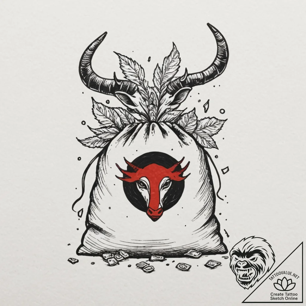 Tattoo design the glyph for taurus (2nd house... - tattoo sketch (№1752860116_0, 18.07.2025 17:35) — tattoovalue.net